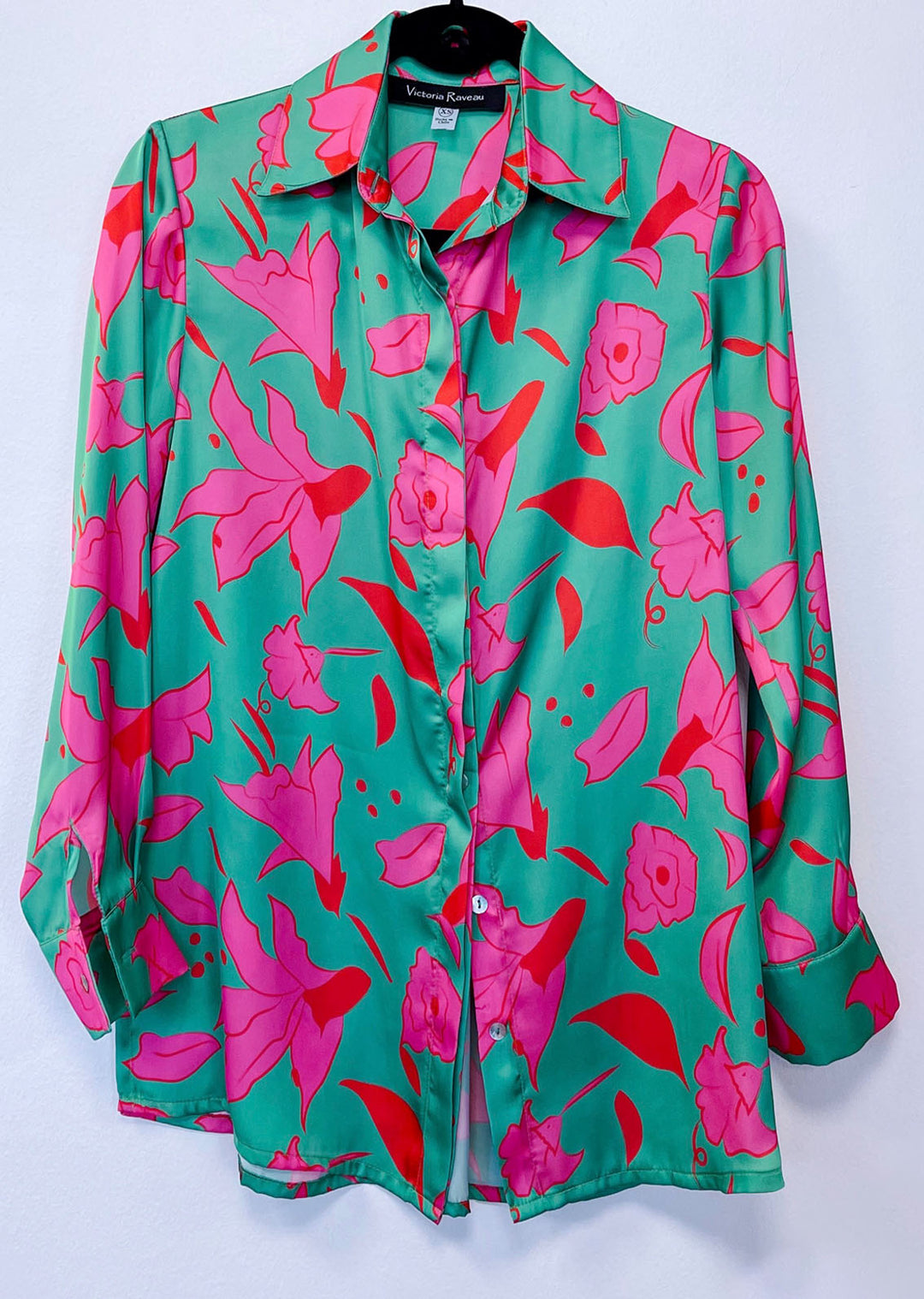 Blusa Bernarda | Flores - Verde & Pink