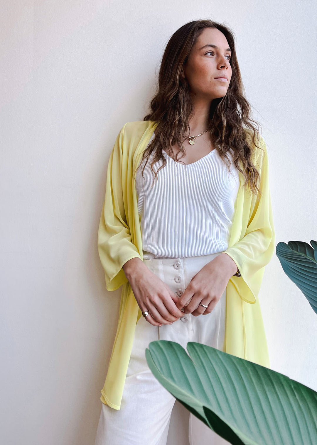 Kimono Midi | Gasa Light yellow