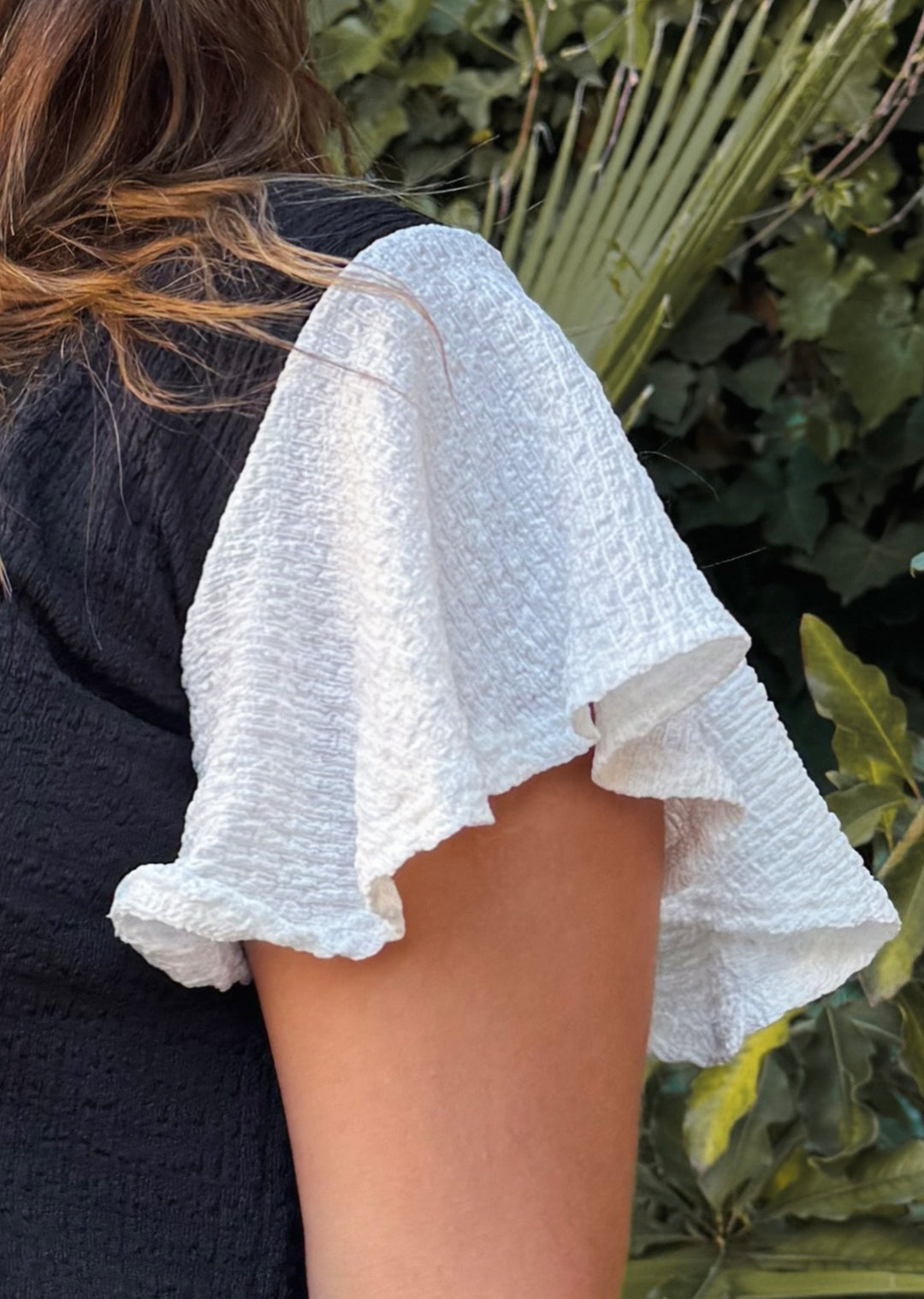 Polera Amparo | Negro + Crudo