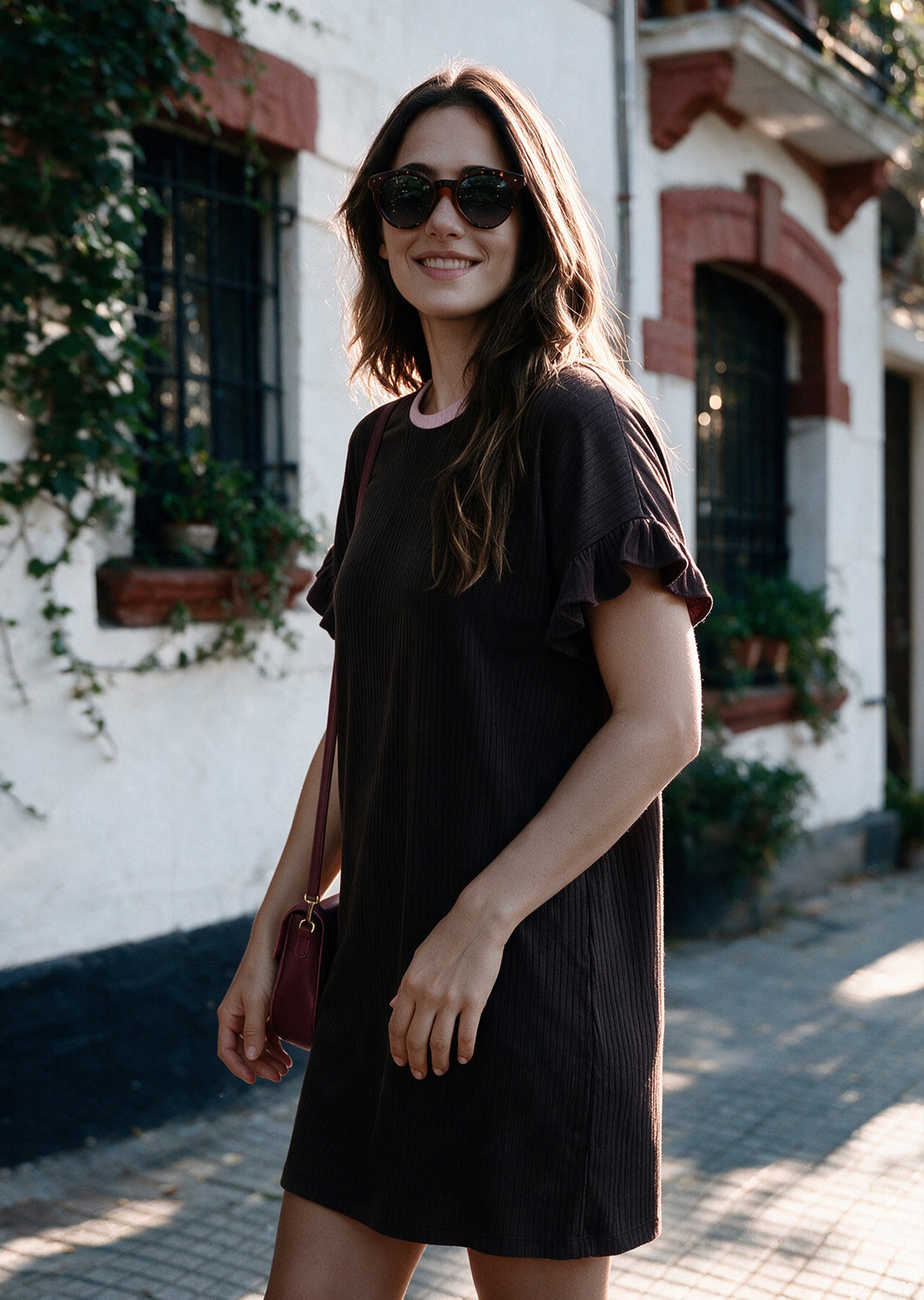 Vestido Clari | Chocolate, lila