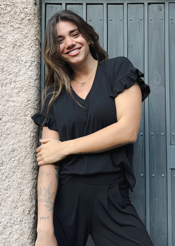 Polera Angela | Negra