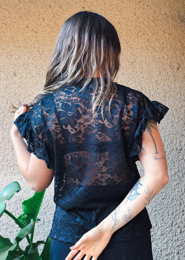 Polera Diana | Encaje Negro