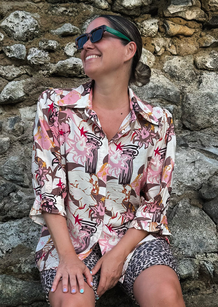 Blusa Aurora | Print pink