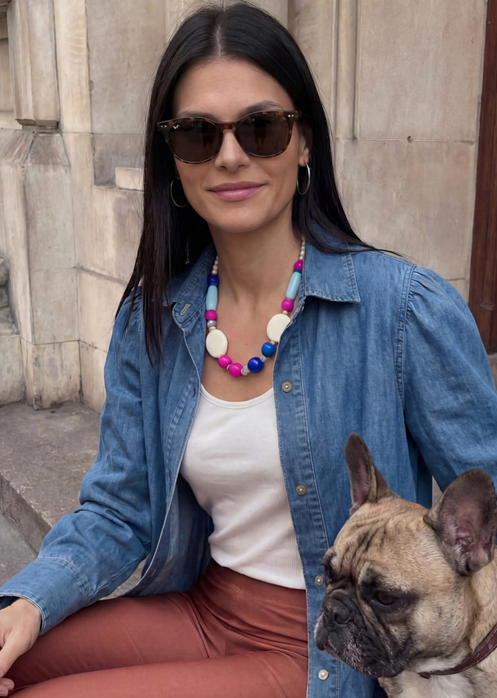 Camisa denim mujer - camisa vaquera para looks casuales o salidas de día hecha en Chile | Victoria Raveau