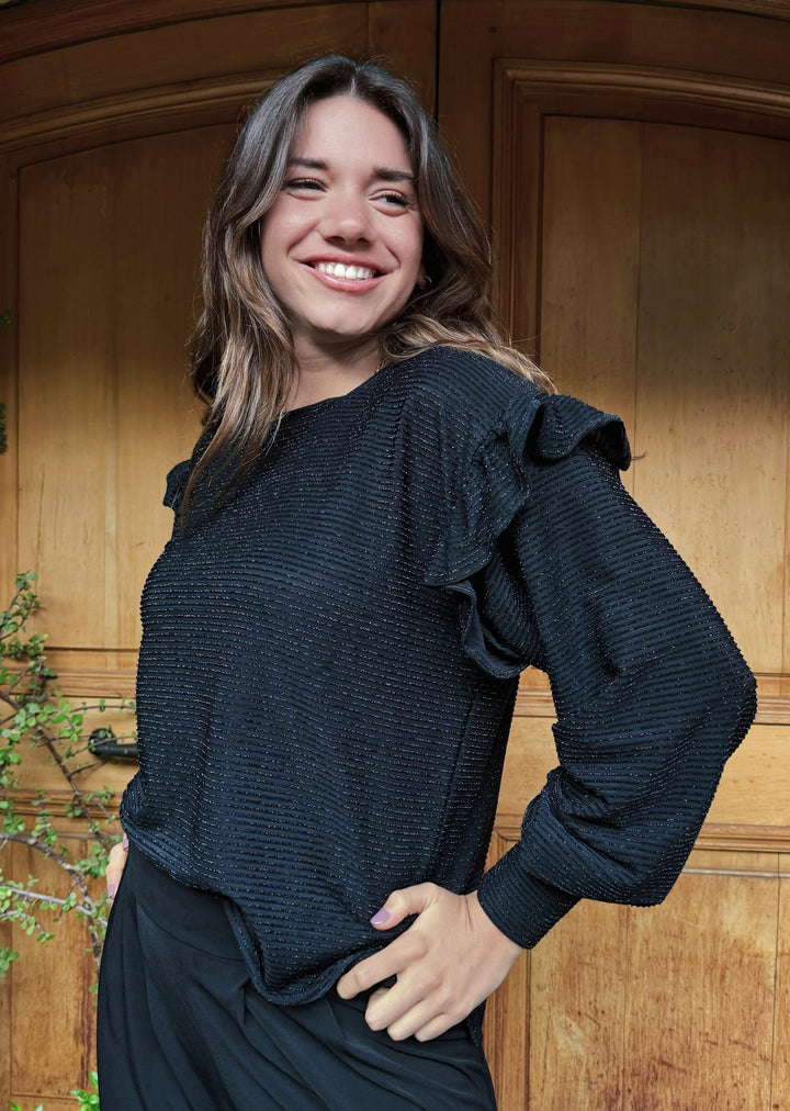 Polera Ada | Brillos Negros