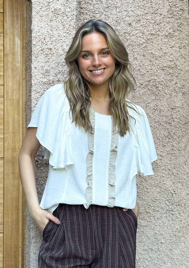 Blusa Alba | Crudo + Beige