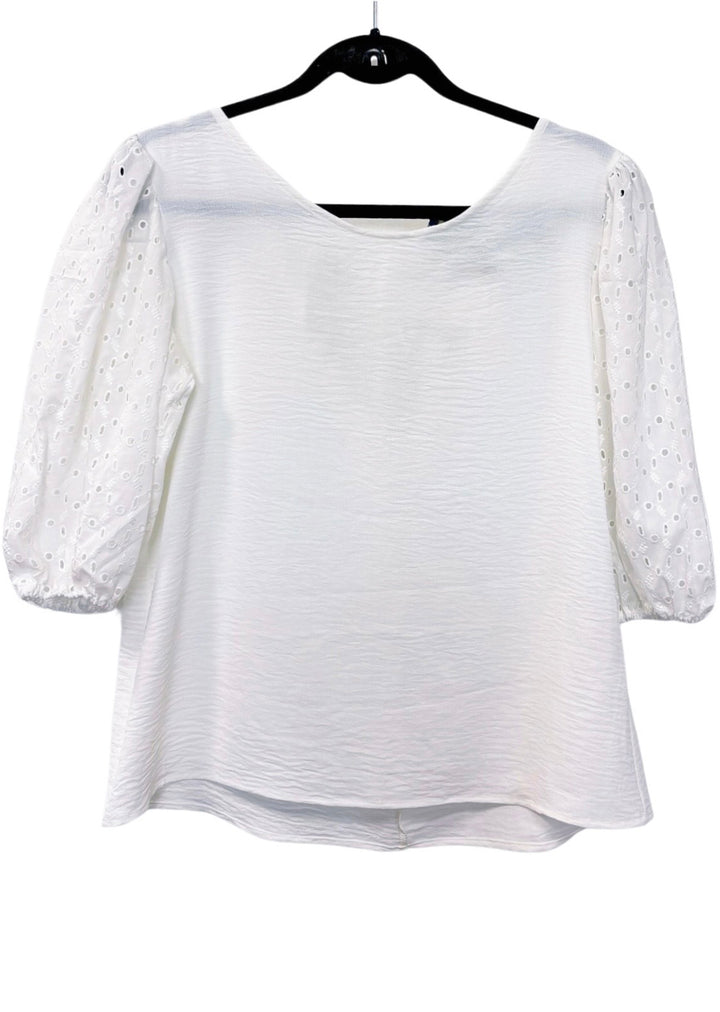 Blusa Gloria | Crudo + broderie
