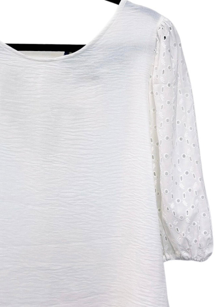 Blusa Gloria | Crudo + broderie