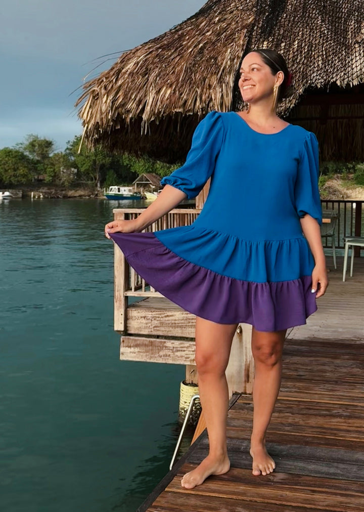 Vestido Gloria | Azul + morado