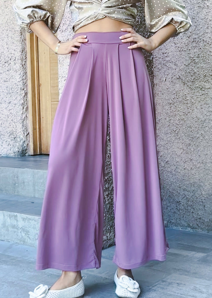 Pantalón Ale palo rosa - pantalón palazzo mujer romántico para salidas elegantes hecho en Chile | Victoria Raveau