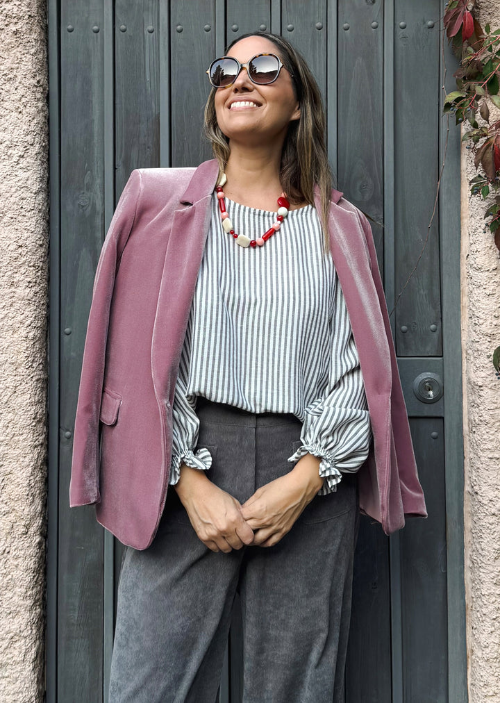 Blazer Isi rosa - blazer mujer para look formal oficina o salidas elegantes hecho en Chile | Victoria Raveau