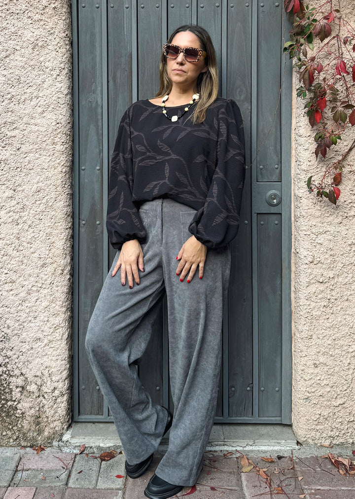 Pantalón Bea gris - pantalón mujer cómodo para oficina o uso diario hecho en Chile | Victoria Raveau