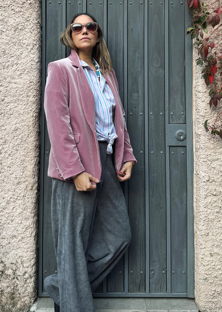 Pantalón Bea gris - pantalón mujer cómodo para oficina o uso diario hecho en Chile | Victoria Raveau