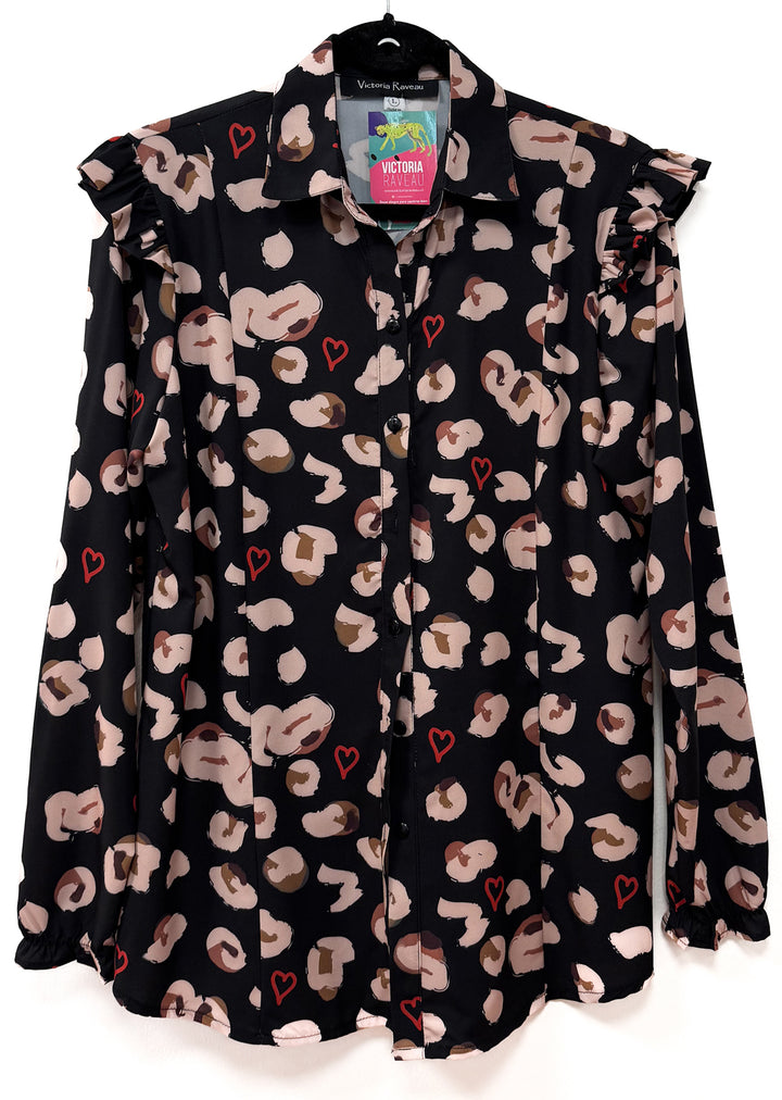 Blusa Estela | Print fondo negro