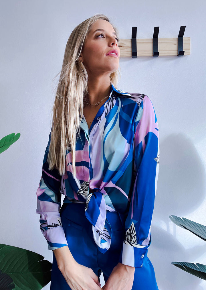 Blusa Bernarda | Tropical - Azul