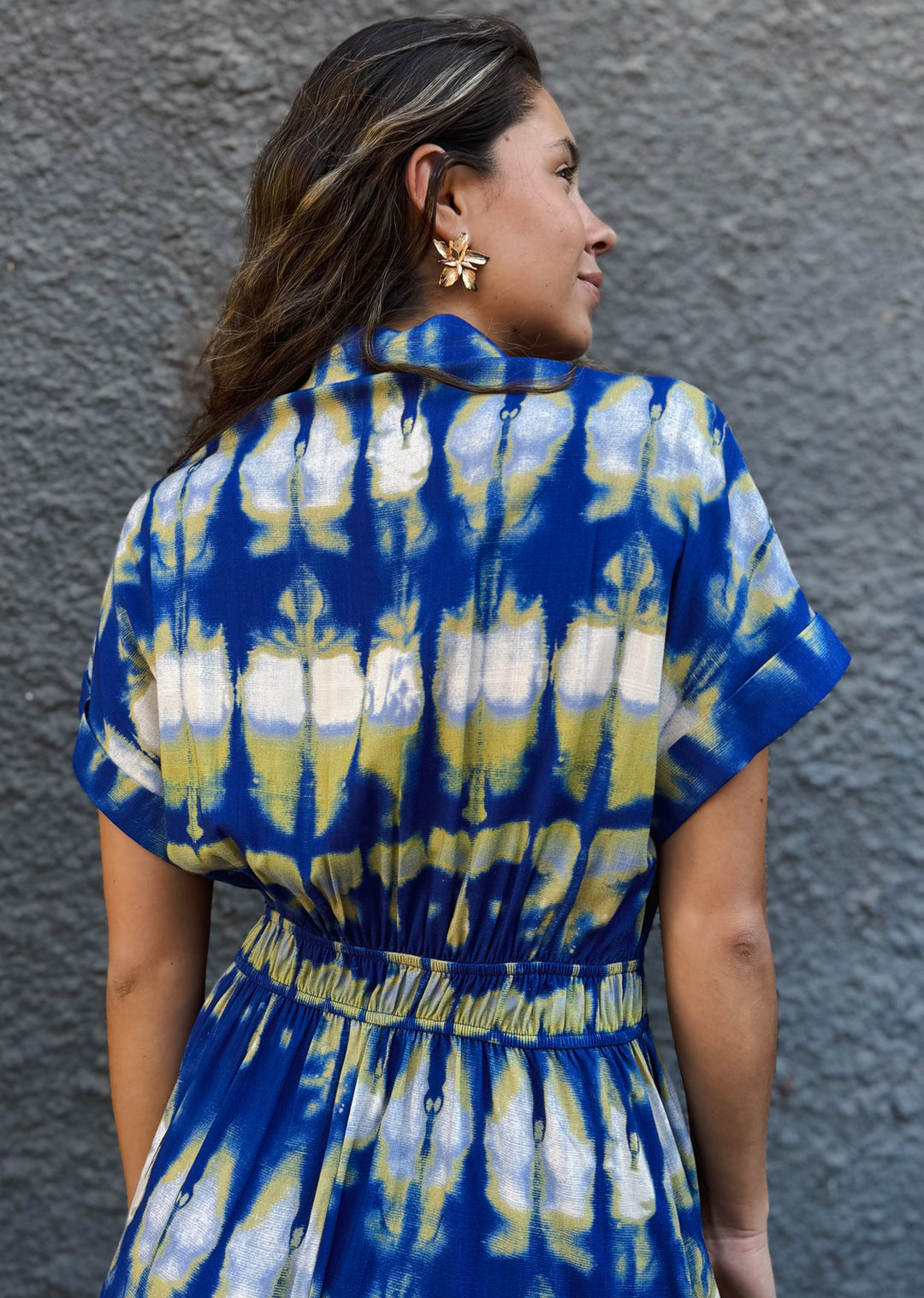 Vestido Delfina | Estampado Chivori Azul