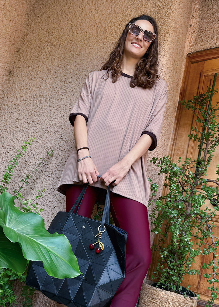 Polera Irene | Moka, chocolate