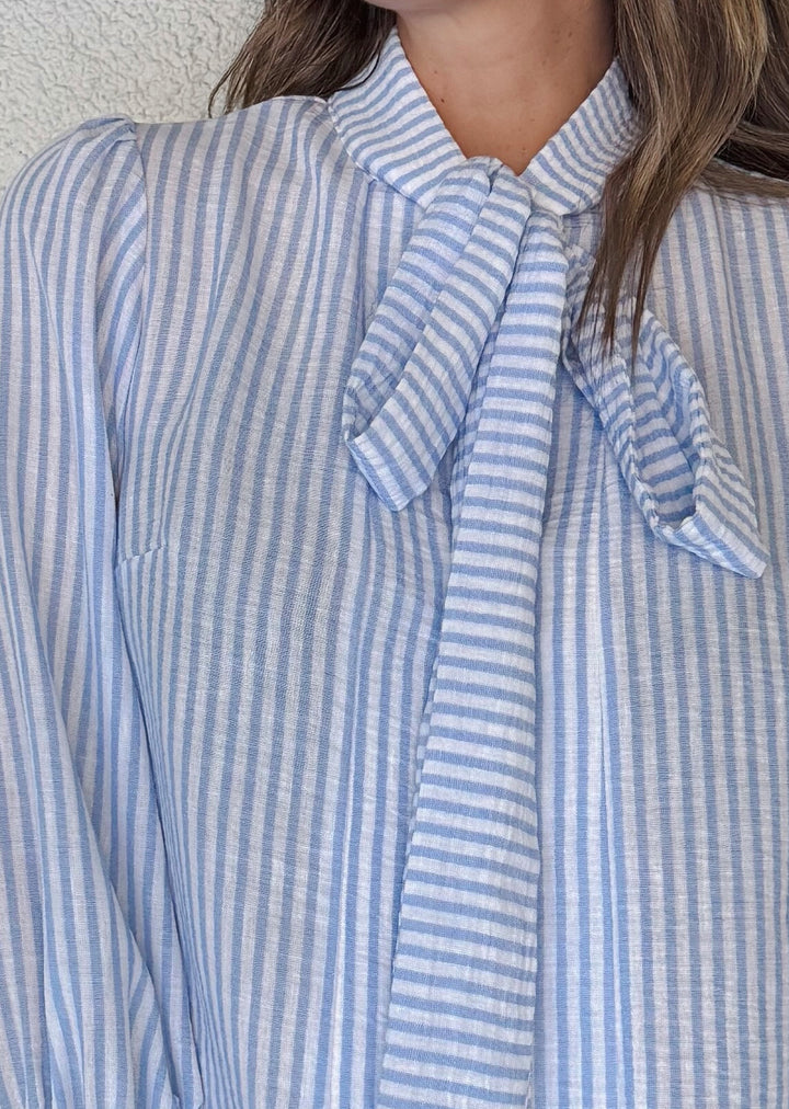 Blusa Noelia | Rayas Celestes