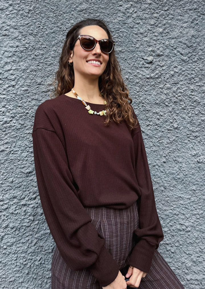 Polera Adela | LANILLA Chocolate