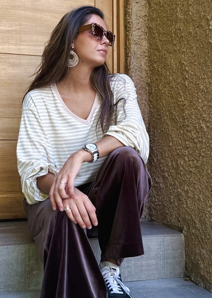 Polera Elvira | Líneas Beige