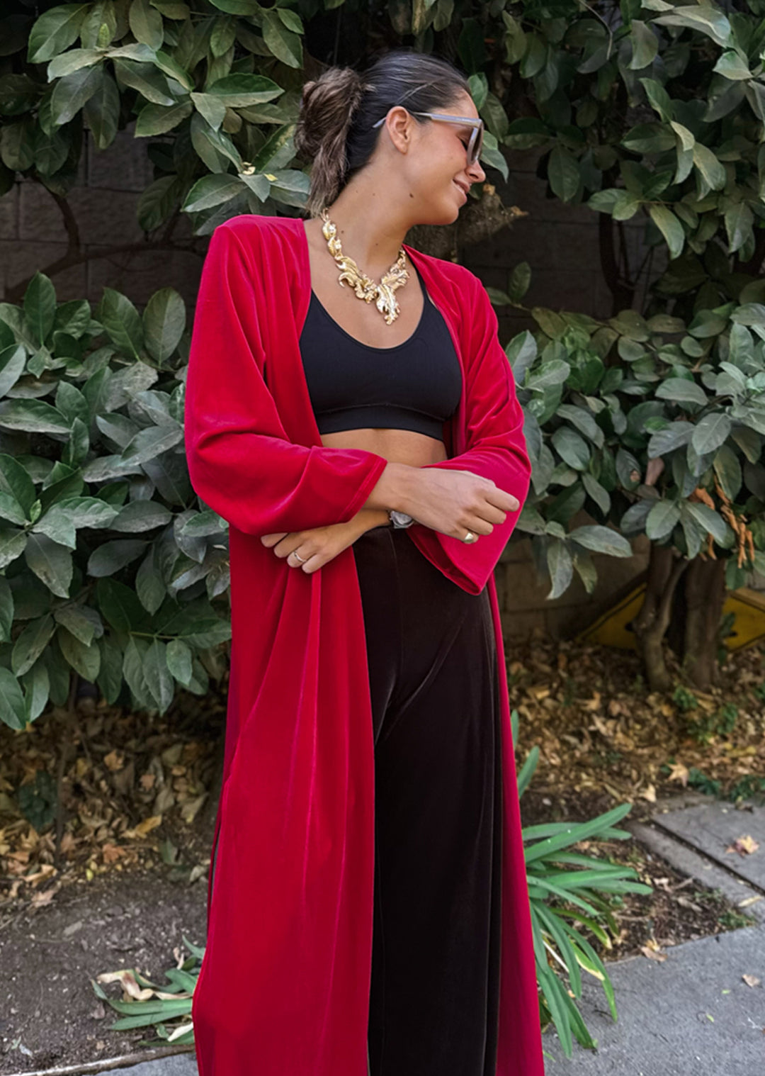 Kimono Maxi | Velvet, Rojo
