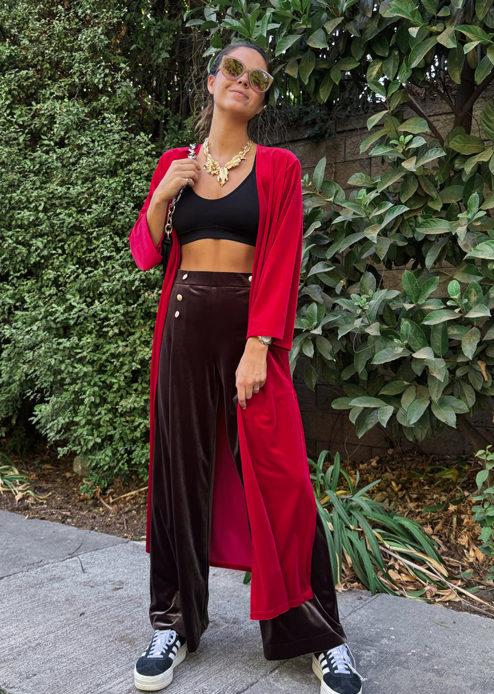 Kimono Maxi | Velvet, Rojo