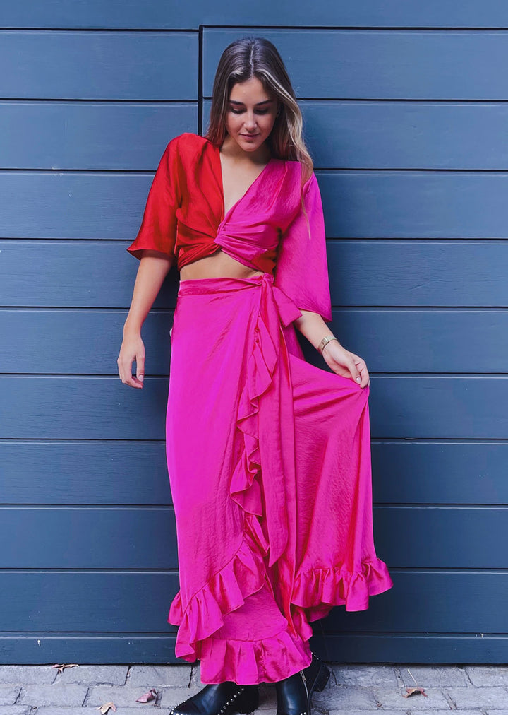 Pollera Augusta | Fucsia