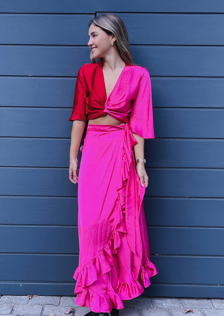 Pollera Augusta | Fucsia