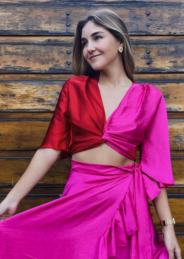 Pollera Augusta | Fucsia