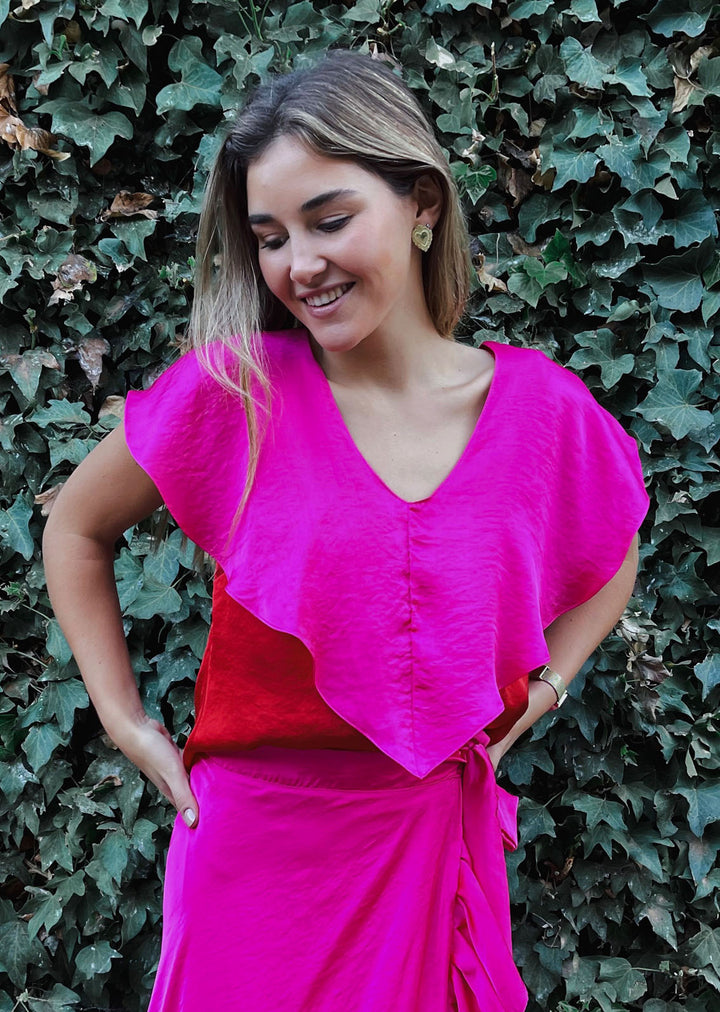 Blusa Clara | Fucsia - Roja