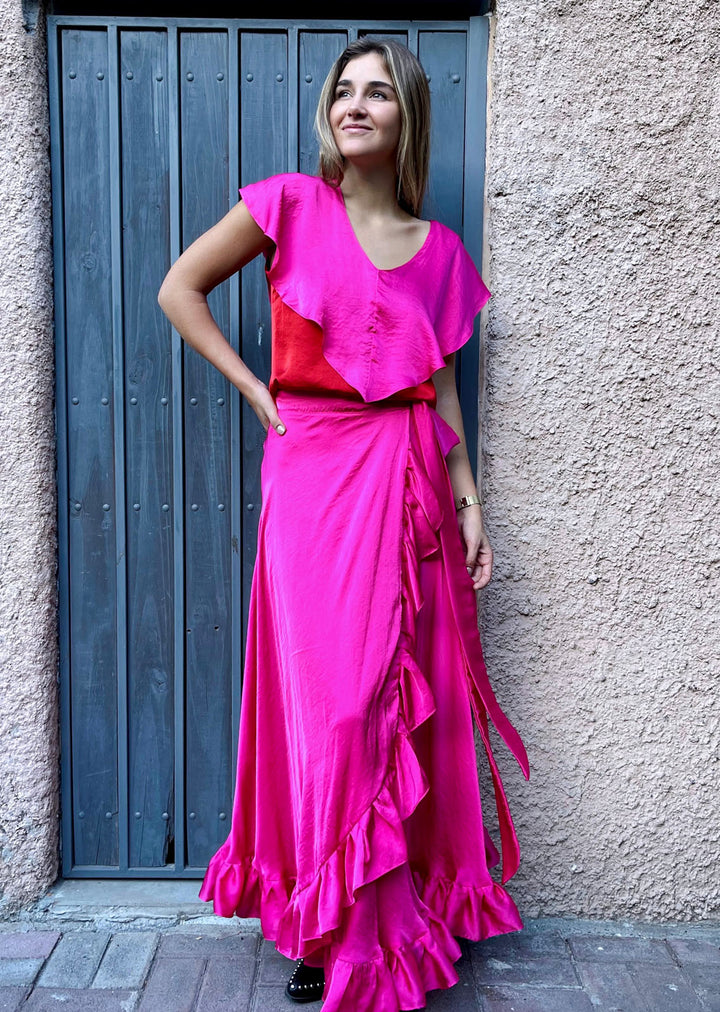 Pollera Augusta | Fucsia