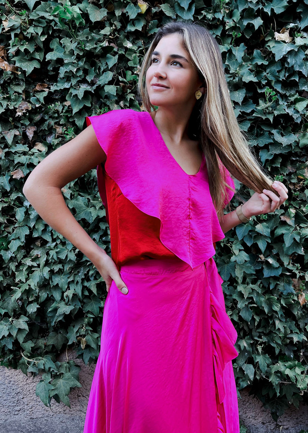 Blusa Clara | Fucsia - Roja