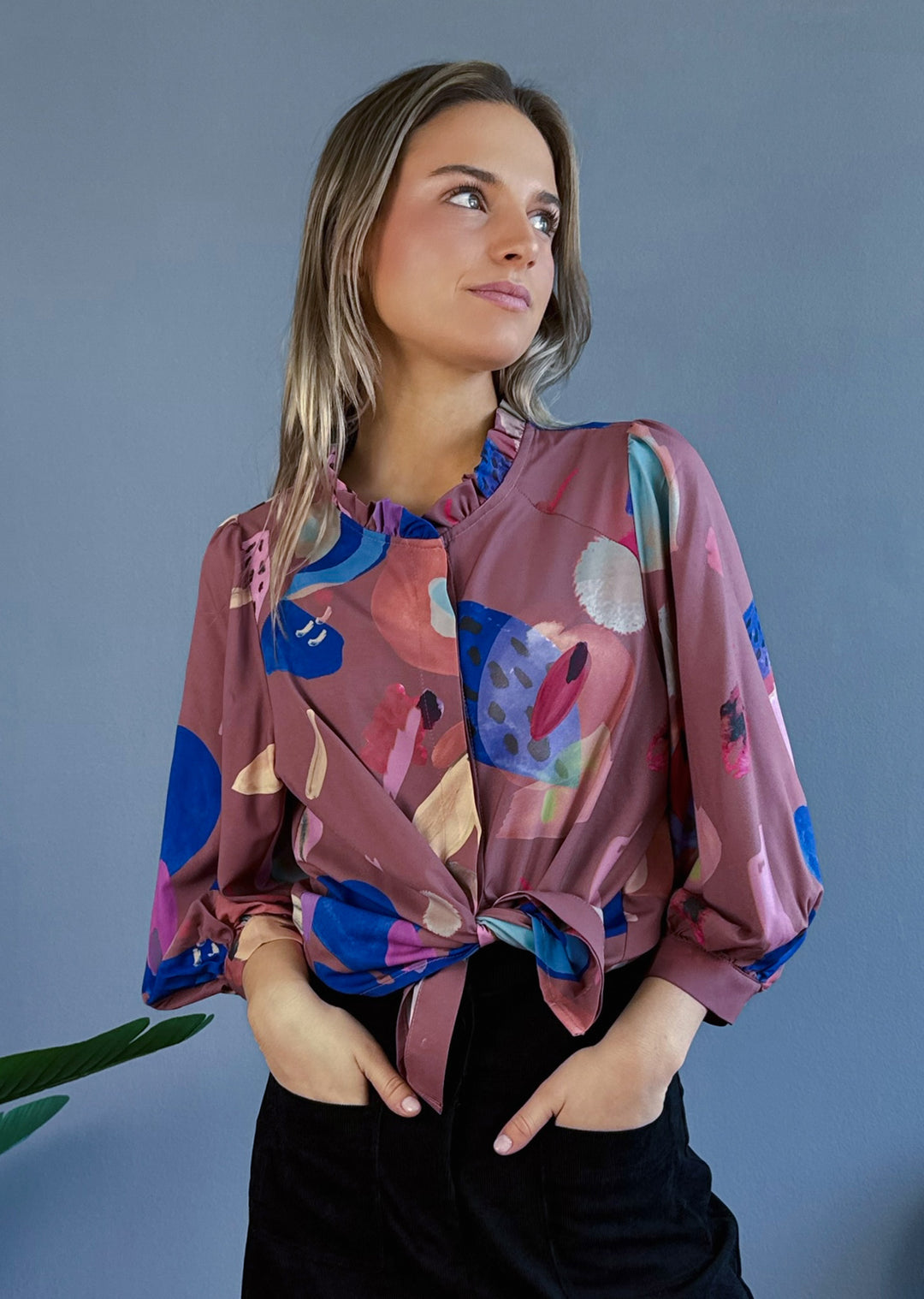 Blusa Antonia | hojas mix