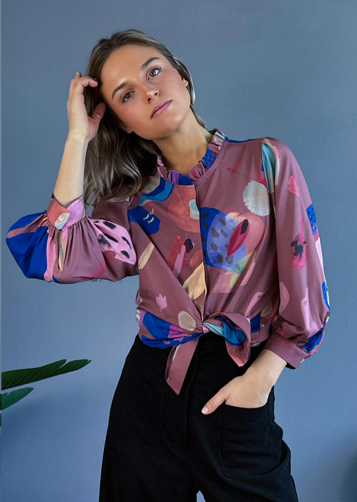 Blusa Antonia | hojas mix