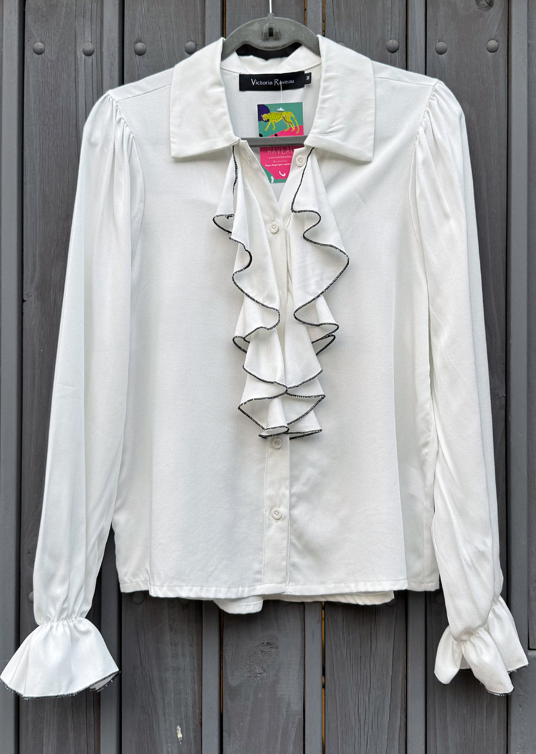 Blusa Naya | Crudo / negro