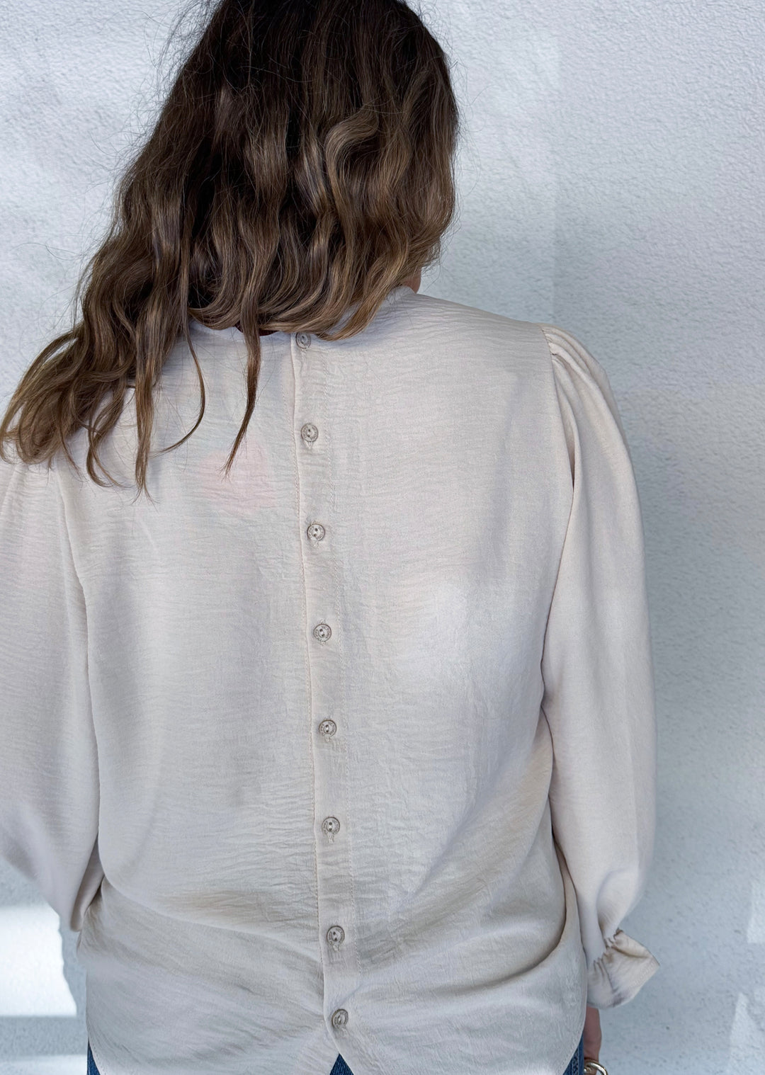 Blusa Antonieta | Arena cuello burdeo