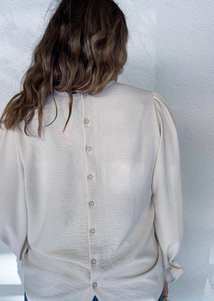 Blusa Antonieta | Arena cuello burdeo
