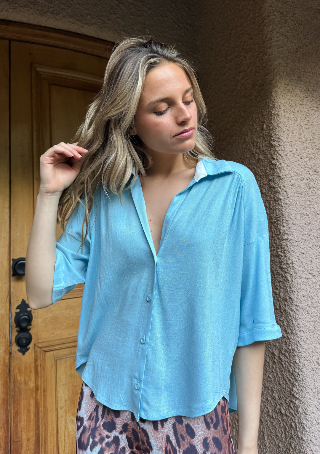 Blusa Eloísa | Celeste