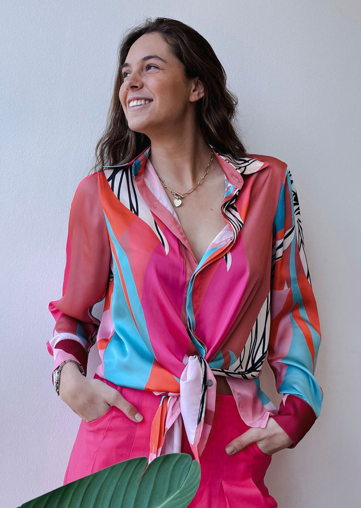 Blusa Bernarda | Tropical - Pink