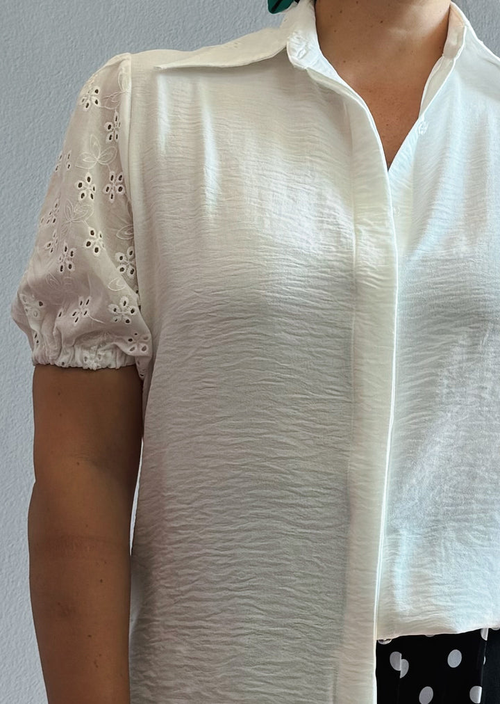 Blusa Berni | Crudo + Broderie