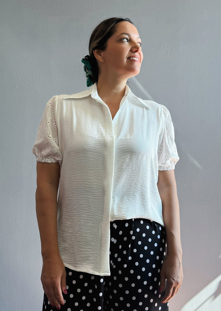 Blusa Berni | Crudo + Broderie