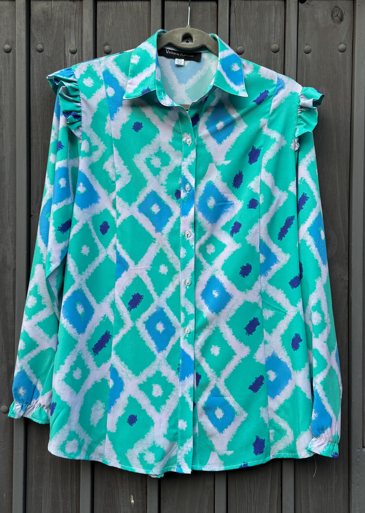 Blusa Estela | Rombos menta