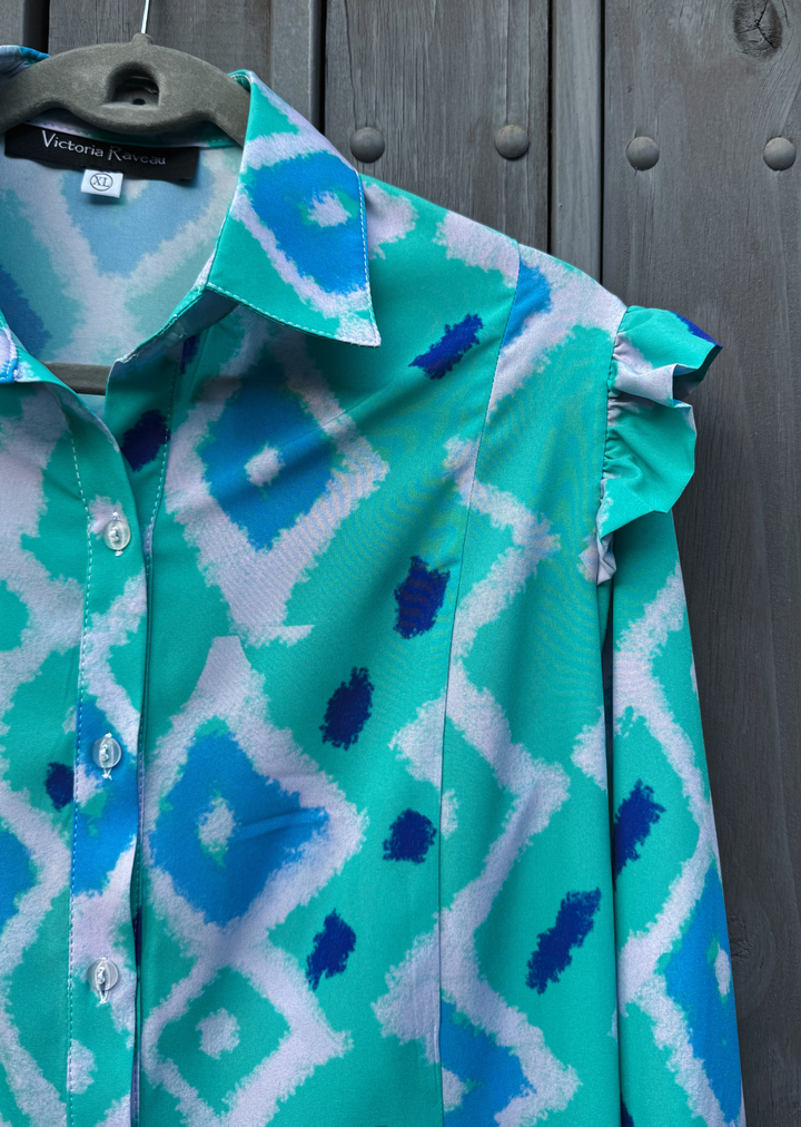 Blusa Estela | Rombos menta