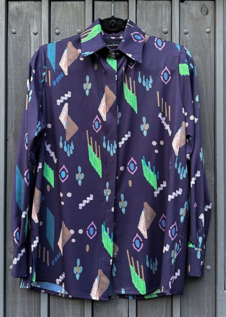 Blusa Bernarda | Tribal blue