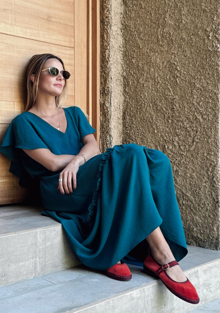 Vestido Clara | Petróleo