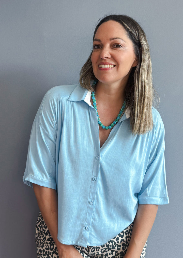 Blusa Eloísa | Celeste