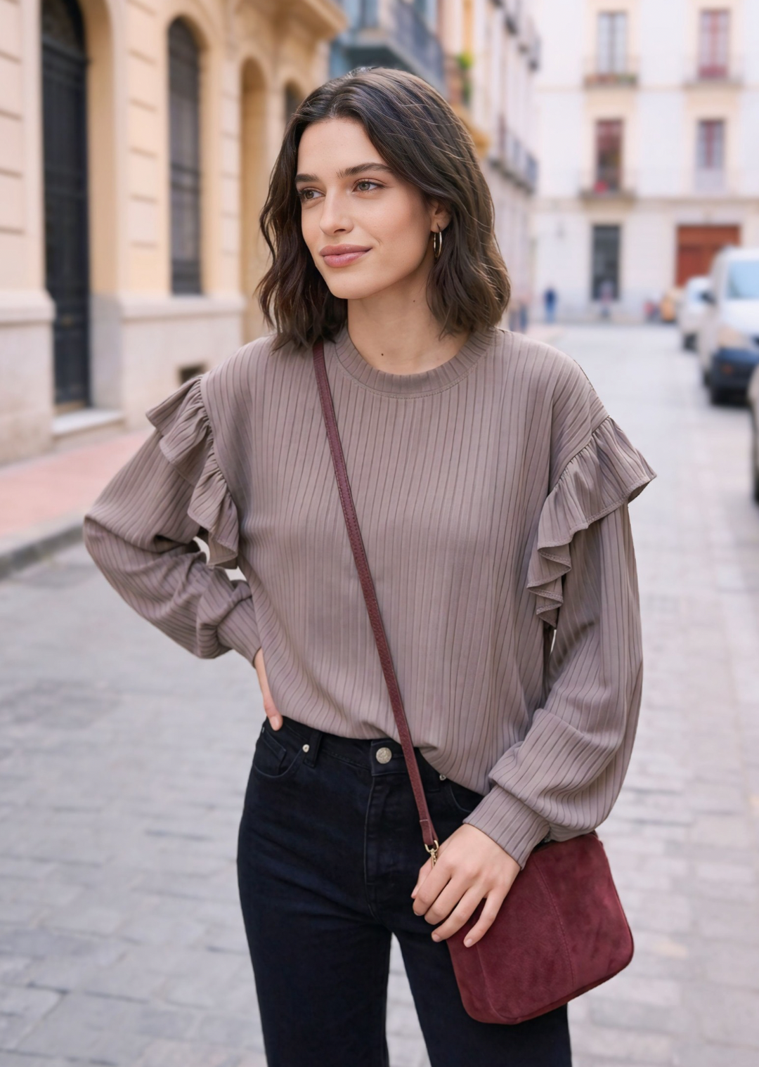 Polera Ada | Canutón taupe