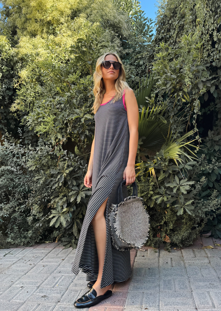 Vestido Mane | Negro, Fucsia