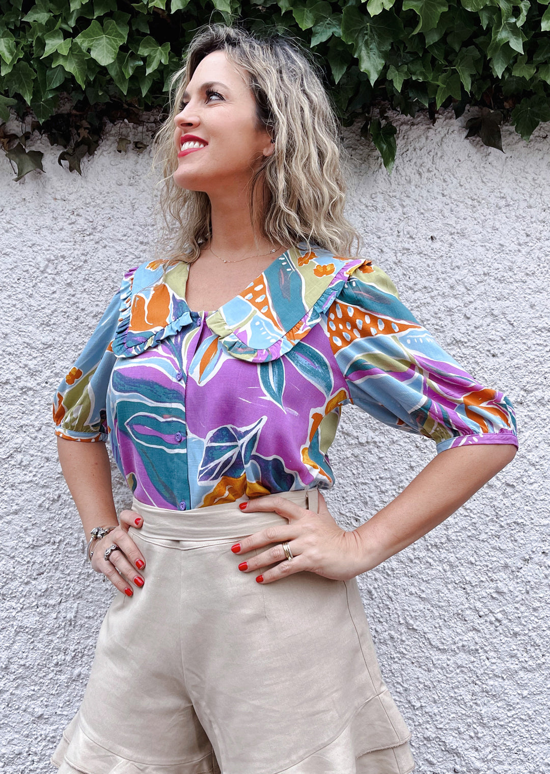 Blusa Candelaria | Estampada - Lila