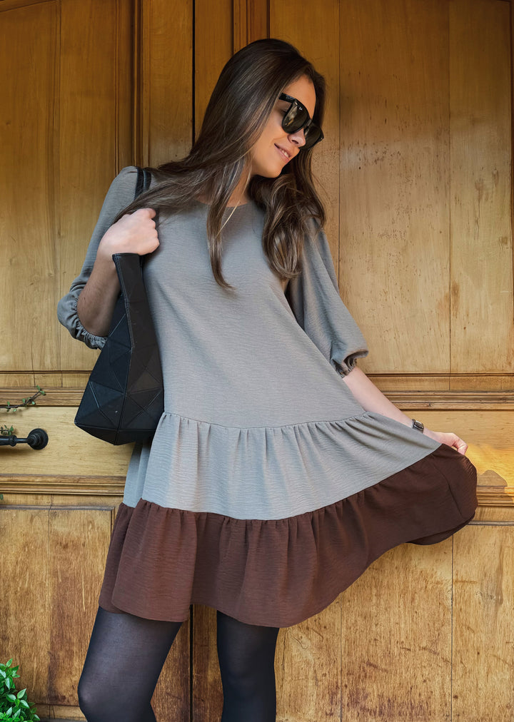 Vestido Gloria | Militar + café
